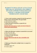PEARSON VUE REAL ESTATE ACTUAL EXAM PREP 2026 ALL QUESTIONS AND CORRECT DETAILED ANSWERS WITH RATIONALES ALREADY A GRADED WITH EXPERT FEEDBSCK &vert;NEW AND REVISED