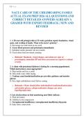 NACE CARE OF THE CHILDBEARING FAMILY ACTUAL EXAM PREP 2026 ALL QUESTIONS AND CORRECT DETAILED ANSWERS ALREADY A GRADED WITH EXPERT FEEDBACK &vert; NEW AND REVISED
