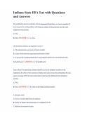 Indiana State HFA Test with Questions and Answers