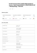 NU 327 Final Exam EXAM &lpar;updated 2026&rpar; Questions & Answers &vert; Latest Already Graded A&plus; UPDATE &vert;2026 NU 327 - Pathophysiology - Final Exam