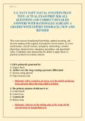 U&period;S&period; NAVY NAPT &lpar;NAVAL AVIATION PILOT TEST&rpar; ACTUAL EXAM PREP 2026 ALL QUESTIONS AND CORRECT DETAILED ANSWERS WITH RATIONALES ALREADY A GRADED WITH EXPERT FEEDBACK &vert; NEW AND REVISED