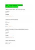 Intro to Microbiology Test with Questions and Answers