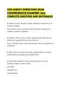 CISR AGENCY OPERATIONS EXAM COMPREHENSIVE EXAMPREP 2026 COMPLETE QUESTIONS AND RATIONALES