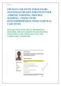 I HUMAN CASE STUDY FOR 65 YEARS OLD FEMALE REASON FOR ENCOUNTER &colon;CHRONIC INSOMNIA &lpar;TROUBLE SLEEPING&rpar;  &vert; WEEK 9 NURS 6531&vert;COMPREHENSIVE WEEK 9 I-HUMAN CASE STUDY 