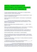 DIGITAL MARKETING EXAM 3 QUESTIONS & ACCURATE ANSWERS PASSED ALREADY GRADED A&plus; 