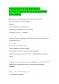 Managing and Using Information Systems Chapter 6 Exam with Questions and Answers