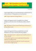 CUSP - T&D Questions and Correct Answers&sol; Latest Update &sol; Already Graded 2025&sol;2026