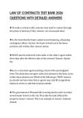 LAW OF CONTRACTS TEST BANK 2026 QUESTIONS WITH DETAILED ANSWERS