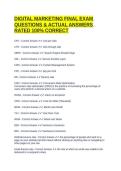 DIGITAL MARKETING FINAL EXAM QUESTIONS & ACTUAL ANSWERS RATED 100&percnt; CORRECT