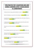 VTNE PRACTICE TEST C&vert; QUESTIONS AND 100&percnt; CORRECT ANSWERS&vert;LATEST &excl;&excl;&excl;&excl;2026&vert;GRADED A&plus;&vert; &lpar;EXAM READY&rpar;