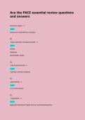 Ace the PACE essential review questions and answers  what are assets - n  Ans  resources controlled by company  Qs  basic elements of balance sheet - n  Ans  assets liabilities stockholder equity  Qs  sole proprietorship - n  Ans  1 person owning company 