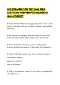 LCQ EXAMINATION TEST 2026 FULL QUESTIONS AND VERIFIED SOLUTIONS 100&percnt; CORRECT