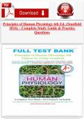 Principles of Human Physiology 6th Ed&period; &lpar;Stanfield 2016&rpar; &ndash; Complete Study Guide & Practice Questions