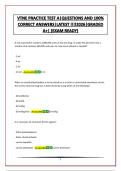 VTNE PRACTICE TEST A&vert;QUESTIONS AND 100&percnt; CORRECT ANSWERS&vert;LATEST &excl;&excl;&excl;&excl;2026&vert;GRADED A&plus;&vert; &lpar;EXAM READY&rpar;