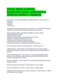 SOCIAL MEDIA & DIGITAL MARKETING EXAM 1 QUESTIONS & VERIFIED CORRECT ANSWERS 