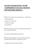LDR-302S ORGANIZATIONAL CULTURE COMPREHENSIVE EXAM 2026 QUESTIONS WITH SOLUTIONS GRADED A&plus;