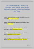 Nur 230 Maternal Exam 2 Newest Exam  Preparation Newest 2026-2027 With Complete  Questions And Correct Detailed Answers&vert; Brand  New Version