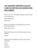 LEAD ABATEMENT SUPERVISOR EXAM 2026 COMPLETE QUESTIONS AND ANSWERS RATED 100&percnt; CORRECT