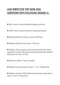 LEAD INSPECTOR TEST BANK 2026 QUESTIONS WITH SOLUTIONS GRADED A&plus;