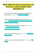 WGU NGN OA Exam &ndash; Western Governors University &ndash; 2026 &ndash; Practice Questions and Answers &lpar;Graded A&plus;&rpar;