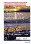 Test Bank for Varcarolis's Canadian Psychiatric Mental Health Nursing&colon; A Clinical Approach 3rd Edition by Cheryl L&period; Pollard and Sonya L&period; Jakubec &vert;&vert; ISBN&colon;-9780323778794 &vert;&vert; ALL CHAPTERS &vert;  LATEST UPDATE VERSION 