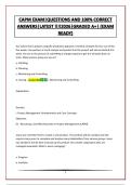 CAPM EXAM&vert;QUESTIONS AND 100&percnt; CORRECT ANSWERS&vert;LATEST &excl;&excl;&excl;&excl;2026&vert;GRADED A&plus;&vert; &lpar;EXAM READY&rpar;