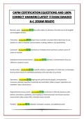 CAPM CERTIFICATION&vert; QUESTIONS AND 100&percnt; CORRECT ANSWERS&vert;LATEST &excl;&excl;&excl;&excl;2026&vert;GRADED A&plus;&vert; &lpar;EXAM READY&rpar;