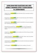 CAPM EXAM PREP&vert; QUESTIONS AND 100&percnt; CORRECT ANSWERS&vert;LATEST &excl;&excl;&excl;&excl;2026&vert;GRADED A&plus;&vert; &lpar;EXAM READY&rpar;