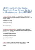 ABYC Marine Electrical Certification Exam Review Actual Complete Questions and Detailed Answers Newest 2026-2027