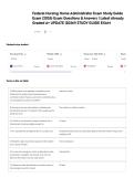 Federal Nursing Home Administrator Exam Study Guide Exam &lpar;2026&rpar; Exam Questions & Answers &vert; Latest Already Graded A&plus; UPDATE &vert;2026&excl;&excl; STUDY GUIDE EXAM