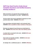 NATE Gas Heat Practice Guide Actual Complete Questions and Verified Answers&vert; Already Graded A&plus;
