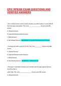 EPIC RPB390 EXAM QUESTIONS AND VERIFIED ANSWERS 2026