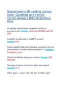 Massachusetts 2B Hoisting License Exam Questions with 100&percnt; Correct Answers Latest Versions Top Rated A&plus;