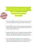 D570 WGU Cognitive Psychology Objective Assessment  Comprehensive Resource To Help You Ace 2026-2027  Includes Frequently Tested Questions With ELABORATED  100&percnt; Correct COMPLETE SOLUTIONS  Guaranteed Pass First Attempt&excl;&excl;  Current Update&excl;&excl;