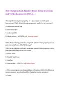 NCCT Surgical Tech Practice Exam Actual Questions and Verified Answers&lpar;100&percnt; A&plus;&rpar;