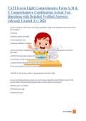 VATI Green Light Comprehensive Form A&comma; B & C Comprehensive Combination Actual Test Questions with Detailed Verified Answers &lpar;Already Graded A&plus;&rpar; 2026