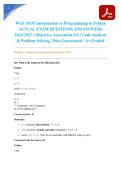 WGU D335 Introduction to Programming in Python ACTUAL EXAM QUESTIONS AND ANSWERS 2026&sol;2027 &vert; Objective Assessment OA &vert; Code Analysis & Problem Solving &vert; Pass Guaranteed - A&plus; Graded