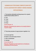 ALABAMA GAS FITTER EXAM&vert; COMPLETE EXAM WITH ACTUAL QUESTIONS WITH CORRECT VERIFIED ANSWERS WITH RATIONALES
