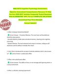 WGU D570 Cognitive Psychology Assessment&period;&period;  Objective Assessment Comprehensive Resource To Help  You Ace 2026-2027 Includes Frequently Tested Questions  With ELABORATED 100&percnt; Correct COMPLETE SOLUTIONS  Guaranteed Pass First Attempt&excl;&excl;  Current Update&excl;&excl; 