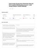 North Carolina Nursing Home Administrator Study Set EXAM &lpar;updated 2026&rpar; Questions & Answers &vert; Latest Already Graded A&plus; UPDATE 2025&vert;2026