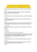 FIN 3403 EXAM 2 TEST BANK REVIEW QUESTIONS WITH VERIFIED SOLUTIONS