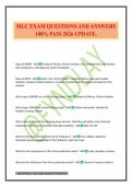 MLC EXAM QUESTIONS AND ANSWERS 100&percnt; PASS 2026 UPDATE