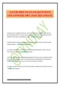 NACOR PREP 101 EXAM QUESTIONS AND ANSWERS 100&percnt; PASS 2026 UPDATE&period;
