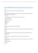 NUR 360 MSE Vocab Exam questions and answers 