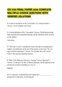 CIV 3701 FINAL PAPER 2026 COMPLETE MULTIPLE-CHOICE QUESTIONS WITH VERIFIED SOLUTIONS