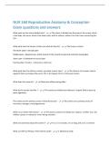NUR 360 Reproductive Anatomy & Conception  Exam questions and answers 