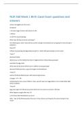NUR 360 Week 1 Birth Canal Exam questions and  answers 