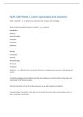 NUR 360 Week 1 Exam questions and answers 