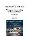 Instructor's Solutions Manual for Management Accounting for Decision Makers 11th Edition by Peter Atrill &comma; ISBN&colon; 9781292729220 &vert;All Chapters Included&vert; Guide A&plus;