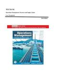 TEST BANK&lowbar;&lowbar;Operations Management&colon; Processes and Supply Chains 13th Edition by Lee J&period; Krajewski &vert;ISBN&colon; 9780136860938&vert; Guide A&plus;